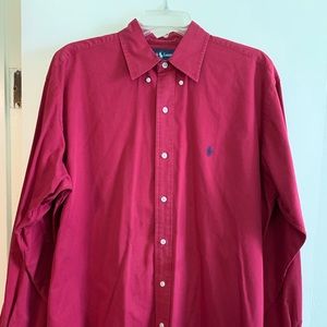 Medium Polo Ralph Lauren Burgundy Red “Blake” LS